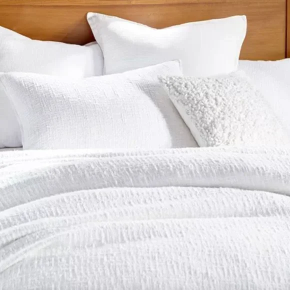 DKNY Donna Karan Pure Texture Ivory King Duvet Cover